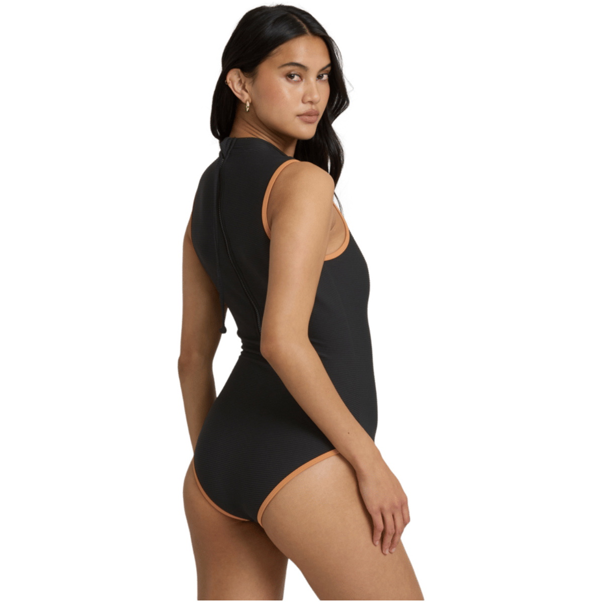 2026 Billabong Womens Tanlines High Neck Glider One Piece Swimsuit 24O301603 - Black